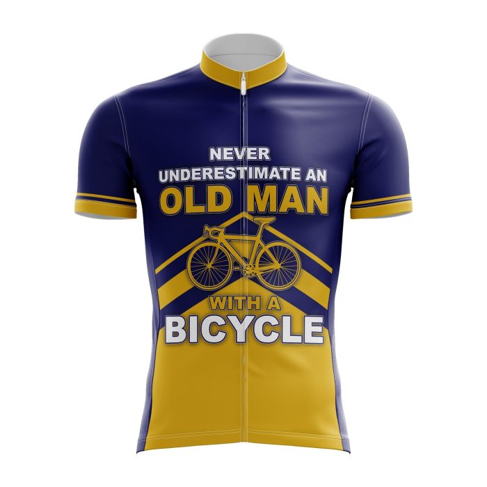 Never Underestimate An Old Man With A Bike Cycling Jersey