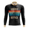 Never Underestimate an Old Guy on a Bicycle Long Sleeve Cycling Jersey