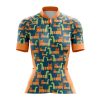 Orange Cat Lady Womens Cycling Jersey