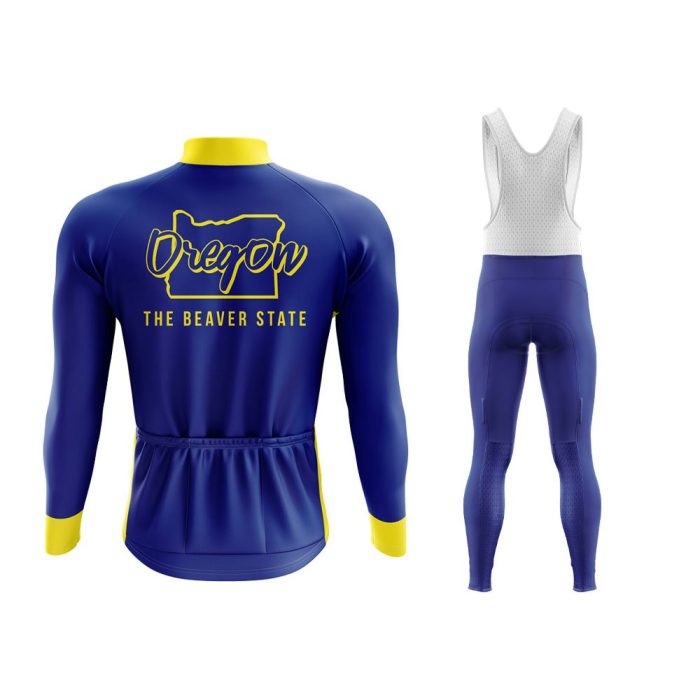 Oregon Beaver State Long Sleeve Winter Cycling Jersey & Pants - Image 2