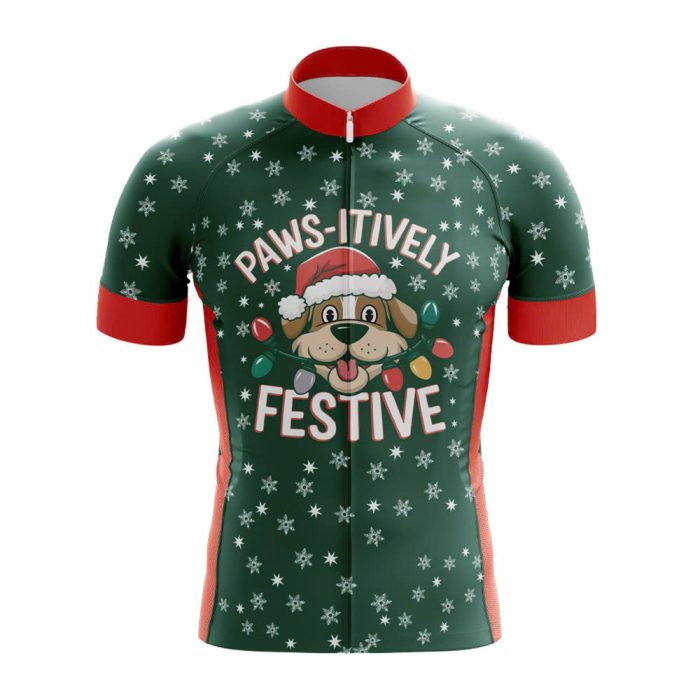 Paws-itively Festive Cycling Jersey
