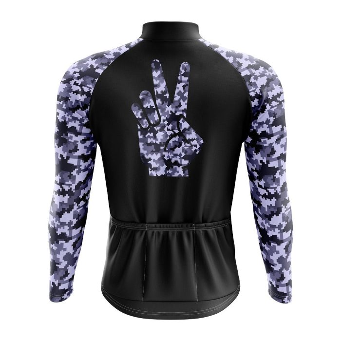 Peace Camouflage Long Sleeve Cycling Jersey - Image 2
