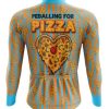 Pedalling For Pizza Long Sleeve Cycling Jersey - Image 2