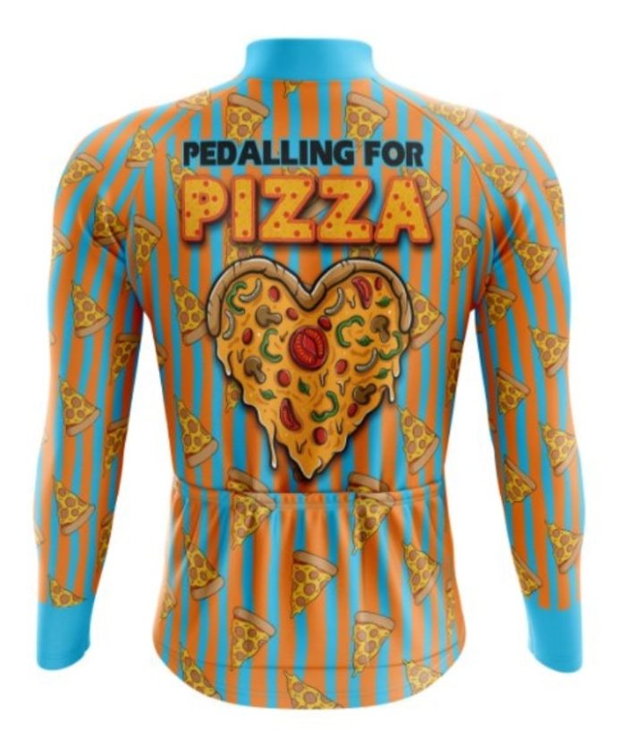 Pedalling For Pizza Long Sleeve Cycling Jersey - Image 2