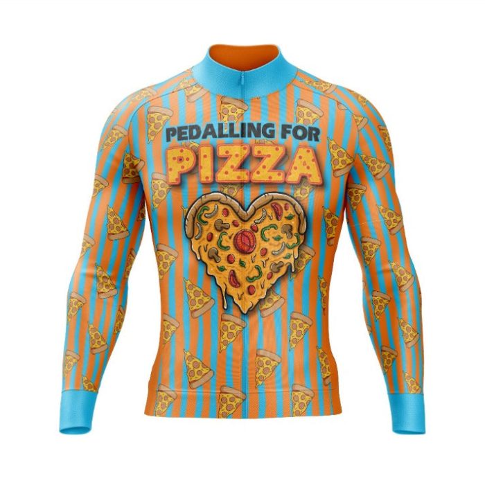 Pedalling For Pizza Long Sleeve Cycling Jersey