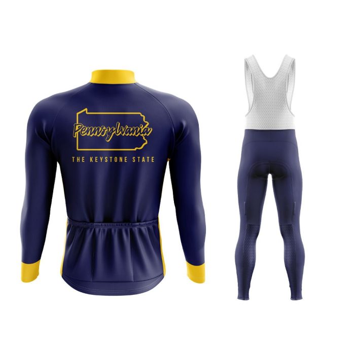 Pennsylvania Long Sleeve Winter Cycling Jersey & Pants - Image 2