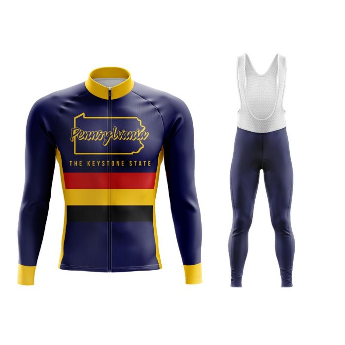 Pennsylvania Long Sleeve Winter Cycling Jersey & Pants