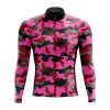 Pink Camouflage Long Sleeve Cycling Jersey