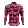 Pink Camouflage Long Sleeve Cycling Jersey - Image 2