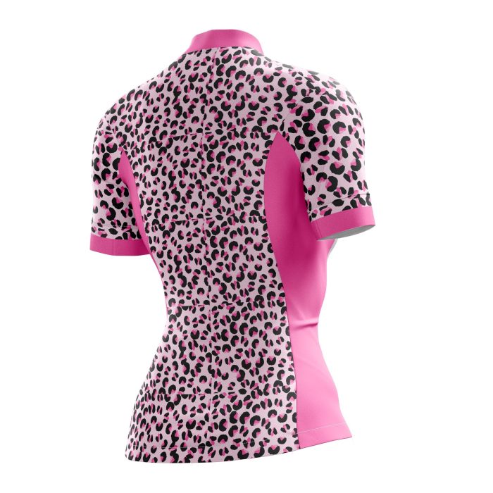 Pink Leopard Female Cycling Jersey - Image 2