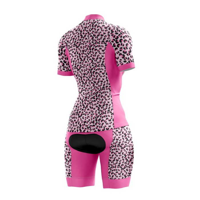 Pink Leopard Womens Cycling Kit - Image 2