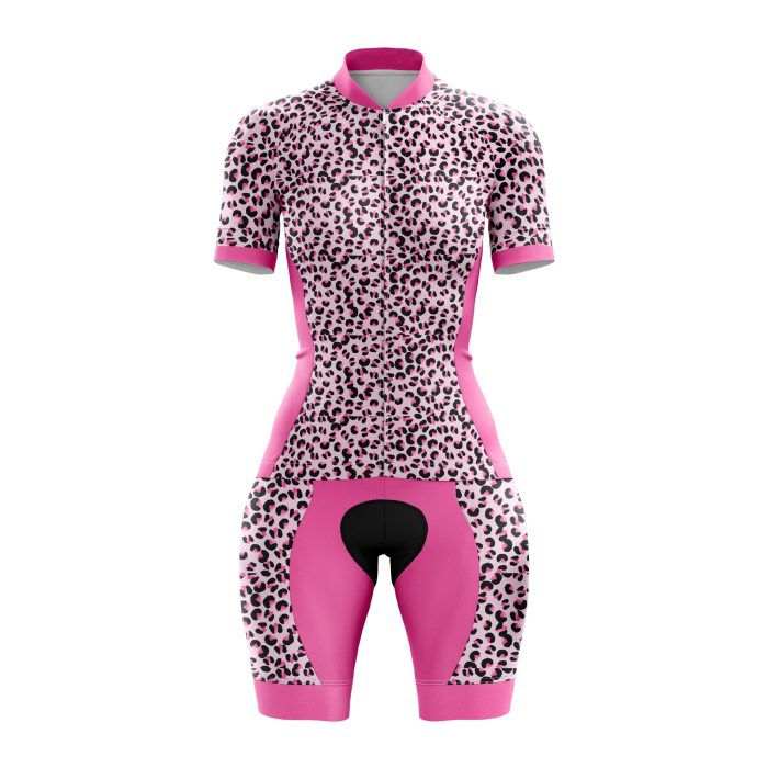 Pink Leopard Womens Cycling Kit