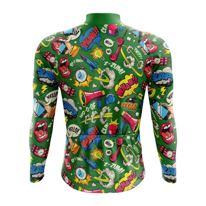 Pop Art Long Sleeve Cycling Jersey - Image 2