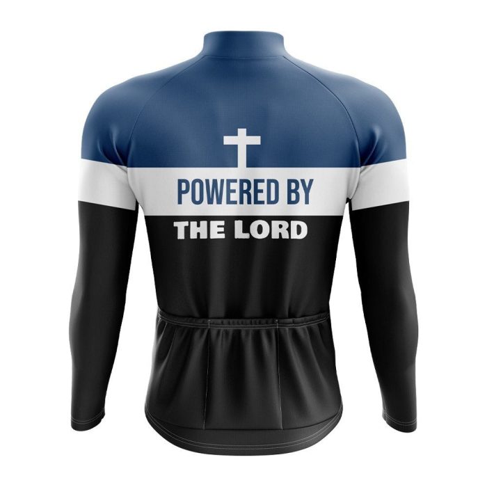 Powered By The Lord Long Sleeve Cycling Jersey - Image 2
