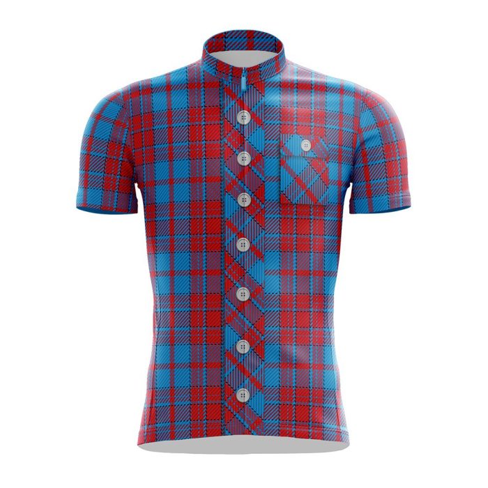 Red & Blue Lumberjack Cycling Jersey