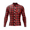 Red Lumberjack Long Sleeve Cycling Jersey