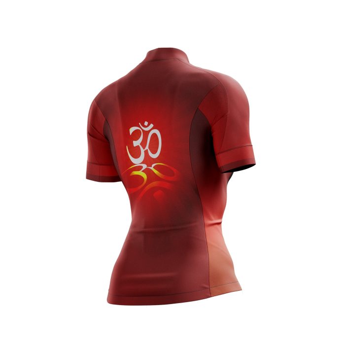Red Om Female Cycling Jersey - Image 2