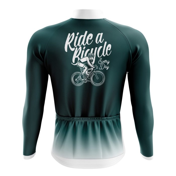 Ride A Bicycle Long Sleeve Cycling Jersey - Image 2