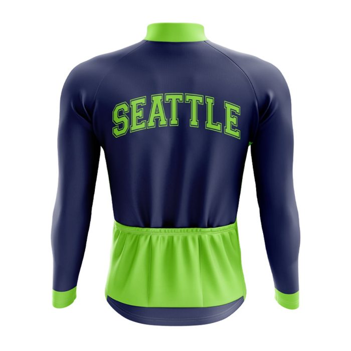 Seattle Football Long Sleeve Cycling Jersey - Image 2