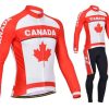 Team Canada Winter Long Sleeve Cycling Jersey & Pants