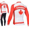 Team Canada Winter Long Sleeve Cycling Jersey & Pants - Image 2