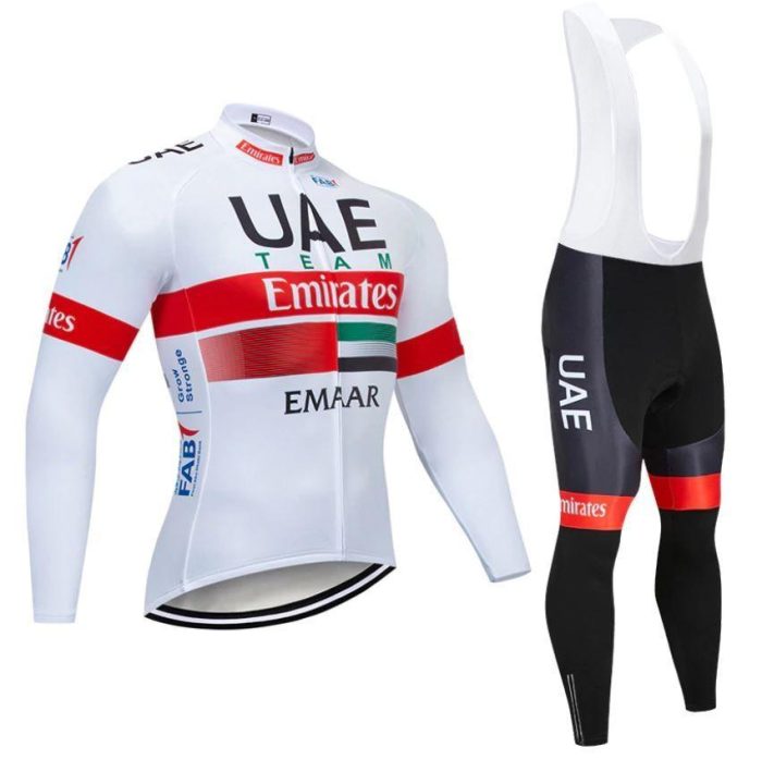 Team UAE Emirates Long Sleeve Winter Cycling Jersey & Pants - Image 2