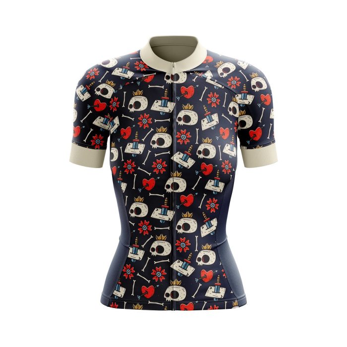 Temple Skulls Female Cycling Jersey
