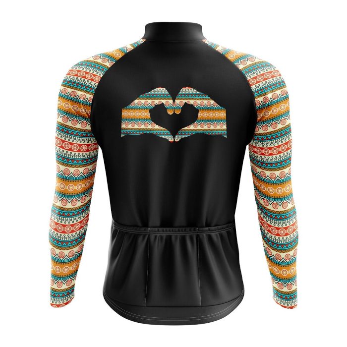 Tribal Heart Long Sleeve Cycling Jersey - Image 2