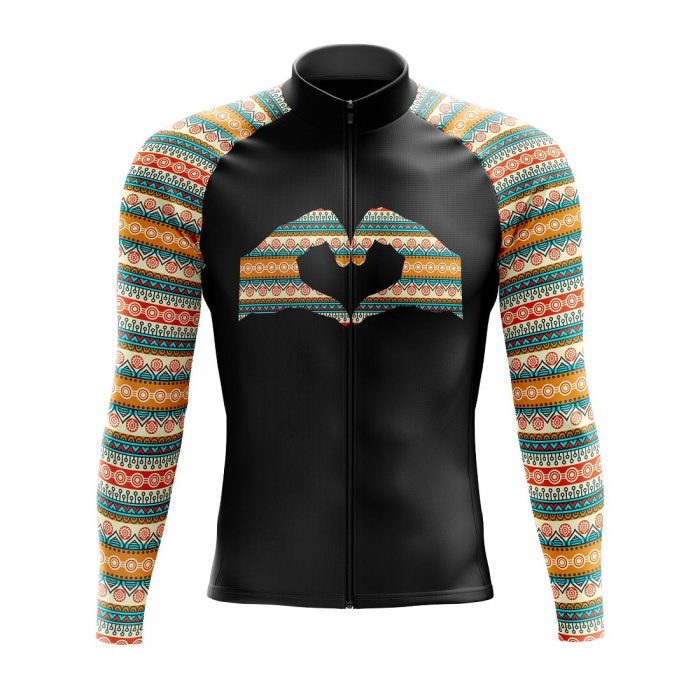 Tribal Heart Long Sleeve Cycling Jersey