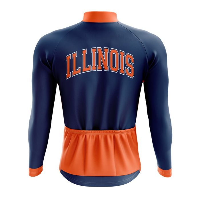 University Of Illinois Long Sleeve Cycling Jersey - Image 2