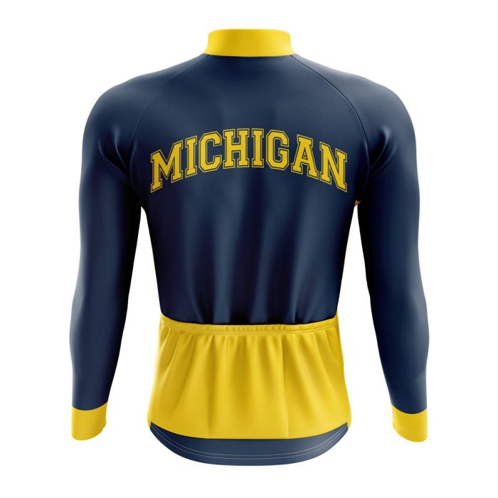 University Of Michigan Long Sleeve Cycling Jersey - Image 2