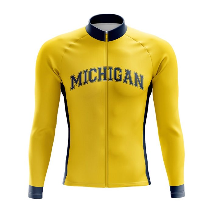 University Of Michigan Long Sleeve Cycling Jersey - Image 3