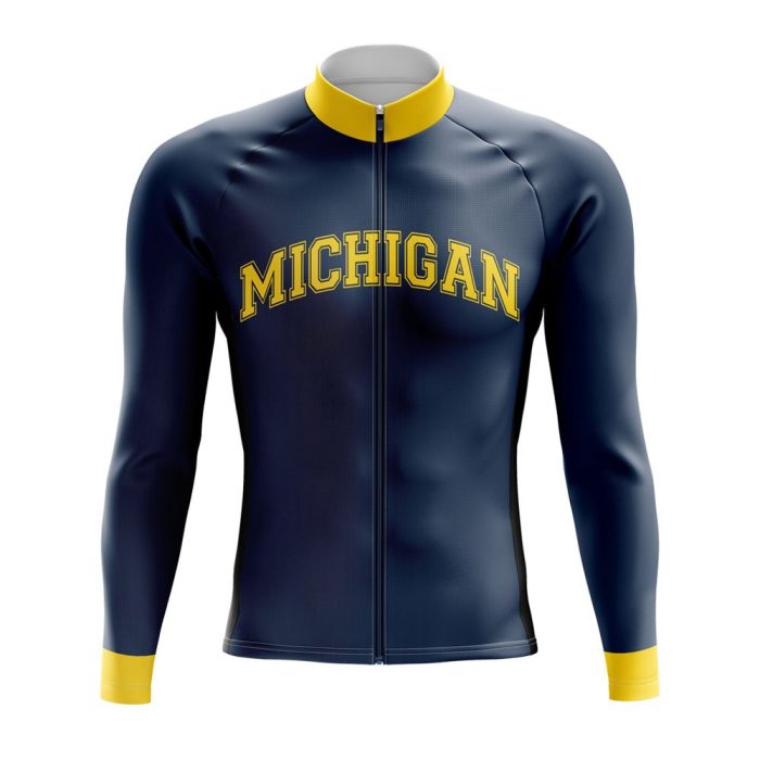 University Of Michigan Long Sleeve Cycling Jersey