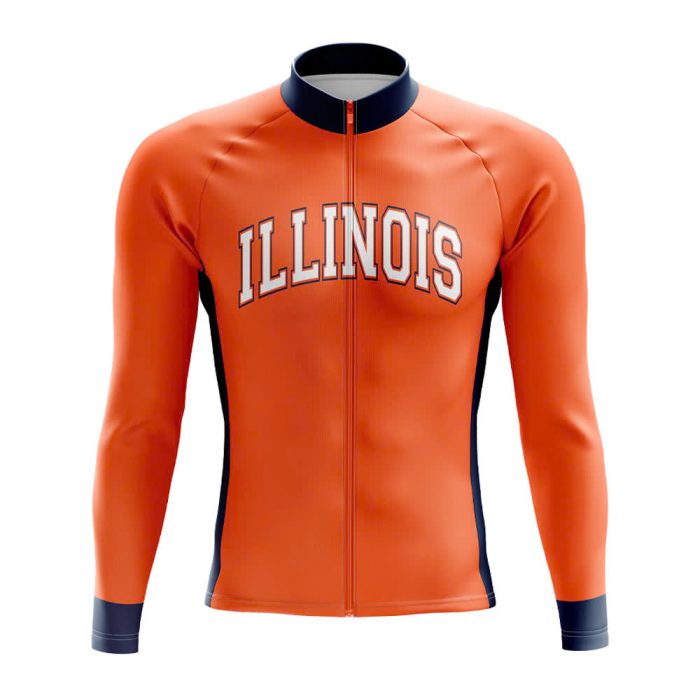 University Of Illinois Long Sleeve Cycling Jersey - Image 3