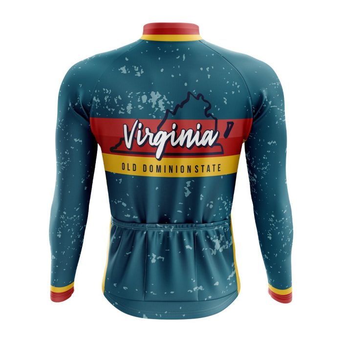 Virginia State Long Sleeve Cycling Jersey - Image 2