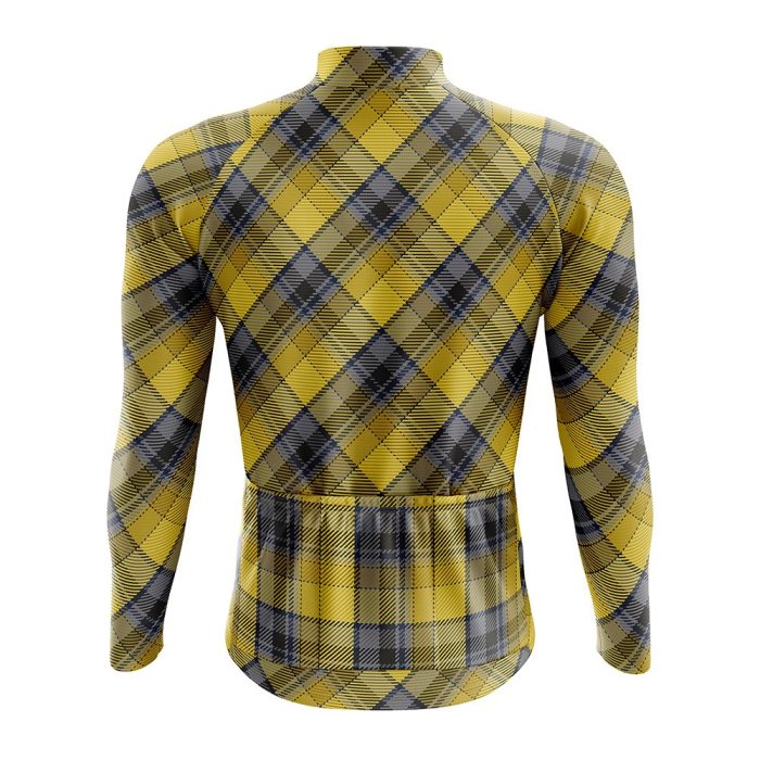 Yellow Lumberjack Long Sleeve Cycling Jersey - Image 2