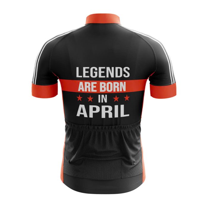 Legends Are Born in April Cycling Jersey - Image 2