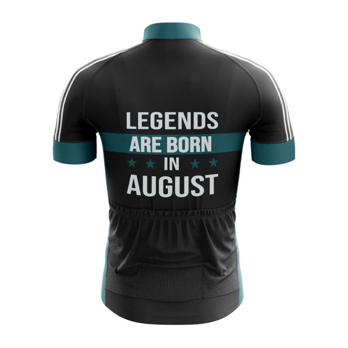 Legends are Born in August Cycling Jersey - Image 2