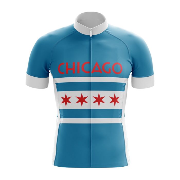 Chicago City Flag Cycling Jersey - Image 4