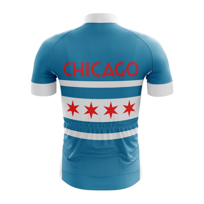 Chicago City Flag Cycling Jersey - Image 5