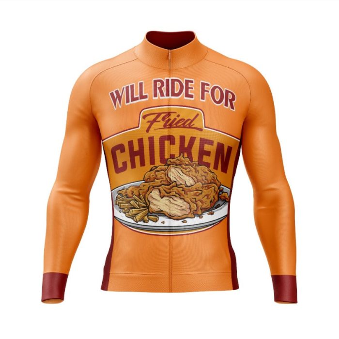 Fried Chicken Long Sleeve Cycling Jersey