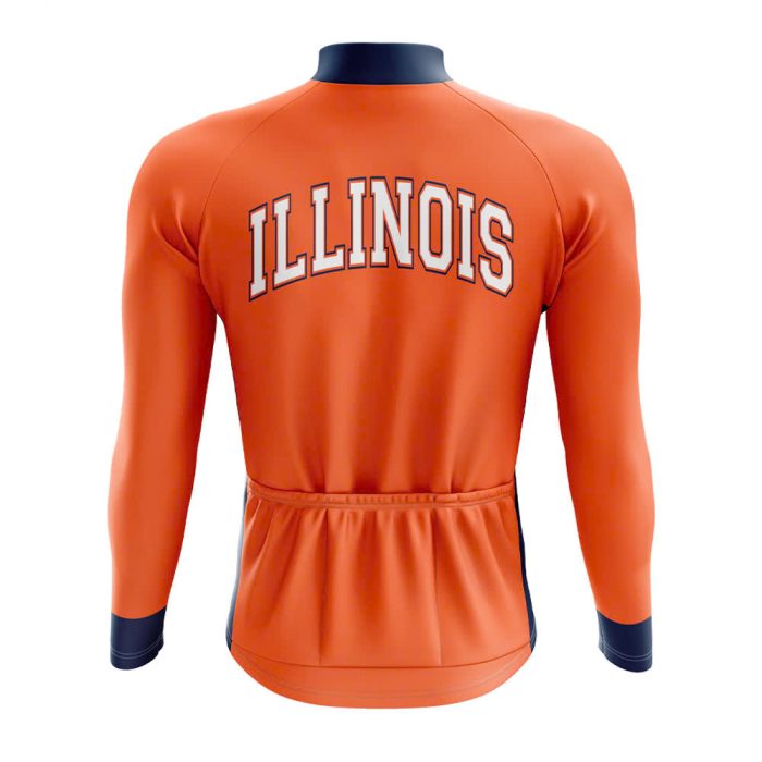 University Of Illinois Long Sleeve Cycling Jersey - Image 4
