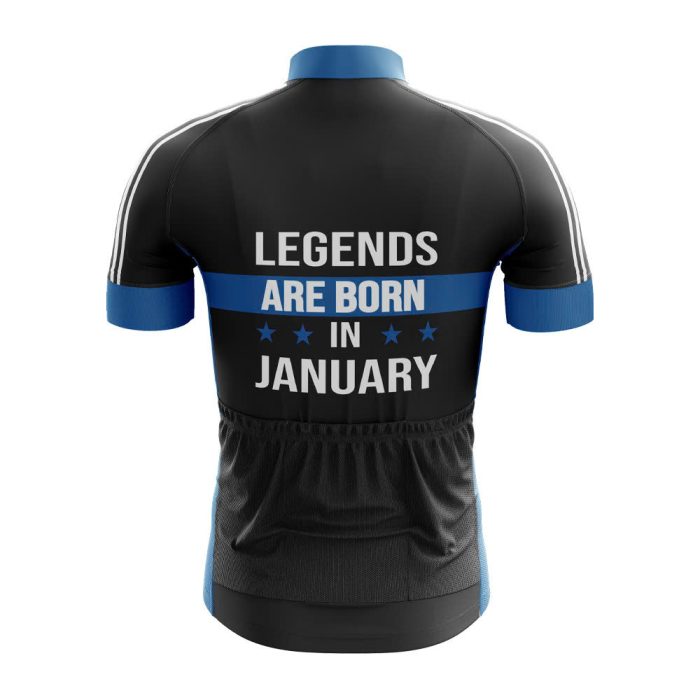 Legends are Born in January Cycling Jersey - Image 2