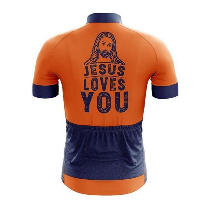 Jesus Loves You Cycling Jersey - Image 2