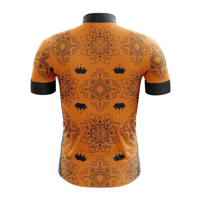 Orange Mandala Cycling Jersey - Image 2