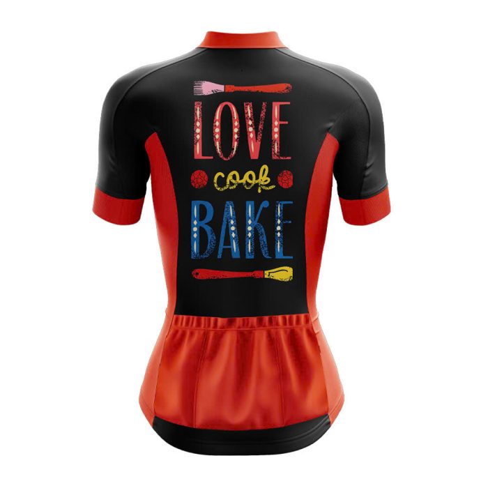 Love Cook Bake Womens Cycling Jersey - Image 2