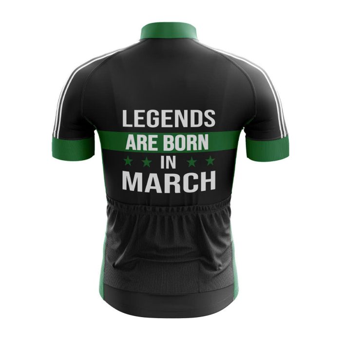 Legends Are Born in March Cycling Jersey - Image 2