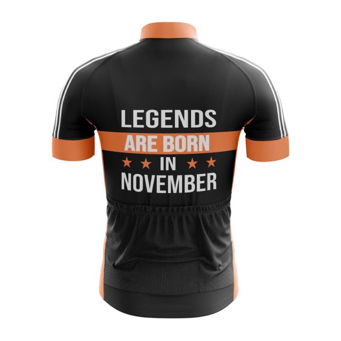 Legends are Born in November Cycling Jersey - Image 2