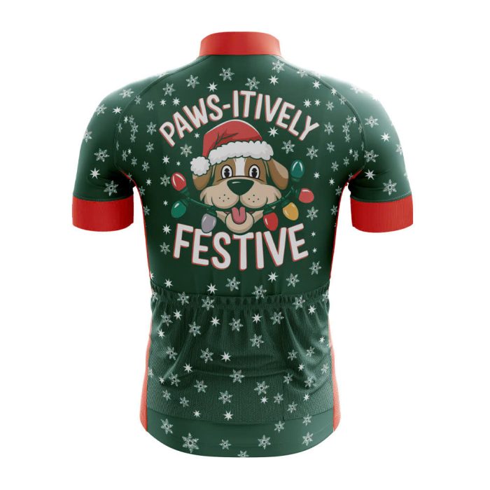 Paws-itively Festive Cycling Jersey - Image 2
