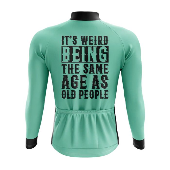 Same Age as Old People Long Sleeve Cycling Jersey - Image 2